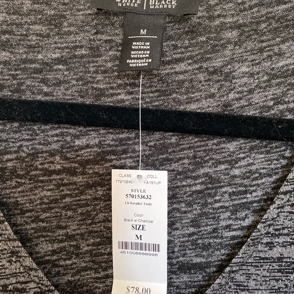 WHBM // Metallic long sleeve Blouse - Picture 2 of 5